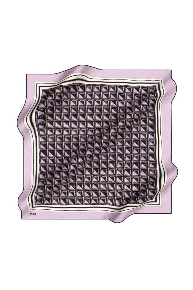 Silk Scarf - 8968701-316 Lilac Black Sura