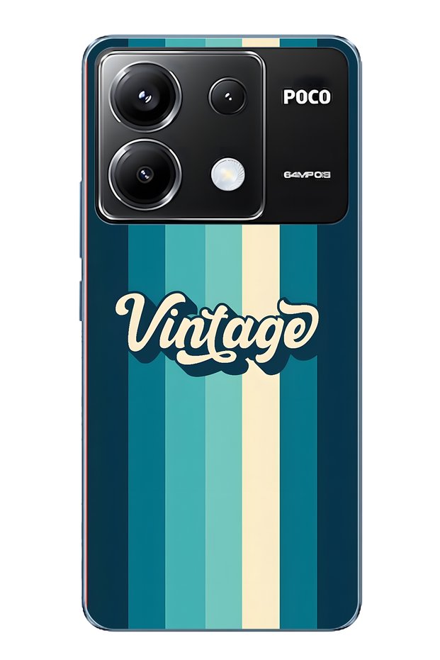 Poco X6 Pro Compatible Vintage Patterned Transparent Phone Case