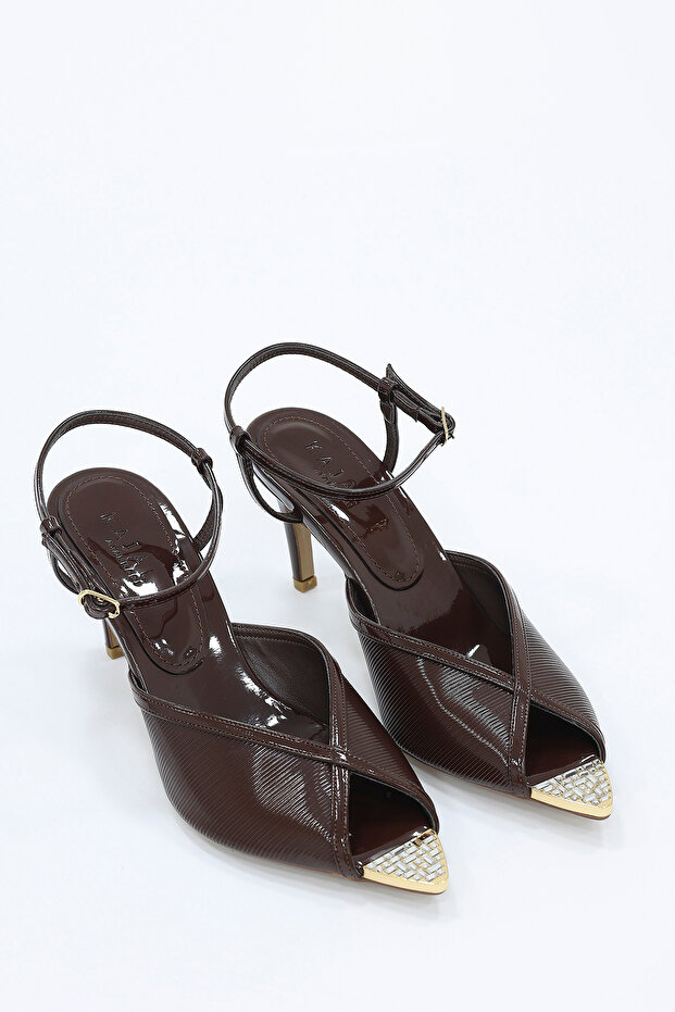 Rs 17435 Cross-Strapped Ankle Belted Thin Heeled Shoes