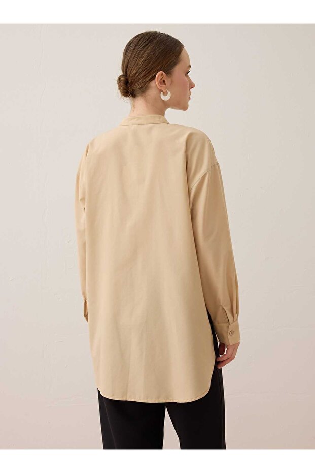 Hakim Yaka Basic Tunic - Beige - - 6