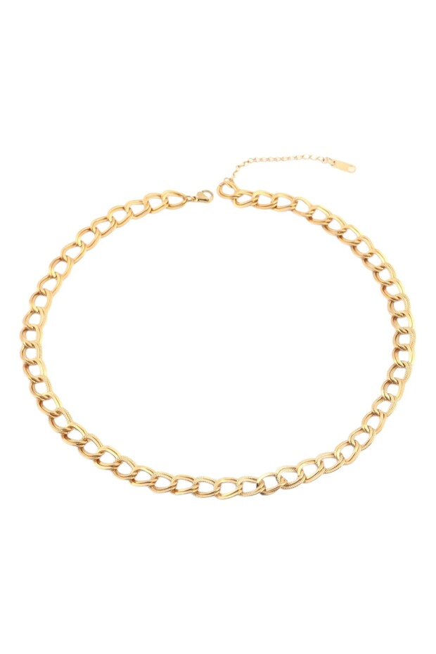Thick Chain Gold Necklace Women's Tarnish-Resistant Steel Chain Necklace Modern Stylish Design