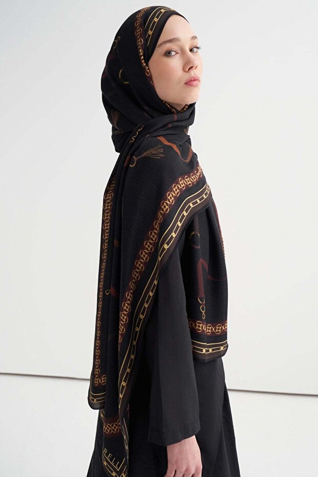 Alvena İncira Viscose Shawl Black