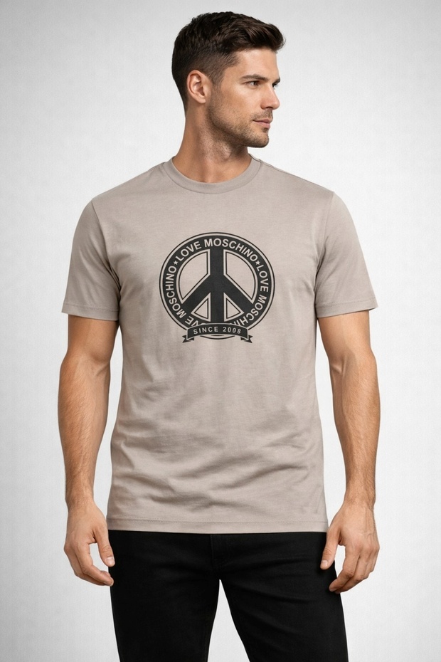 100% Cotton Peace Earth Love Print T-Shirt