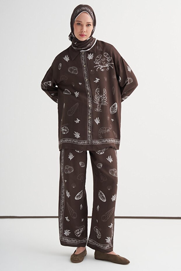 Atlantic Trouser Suit Brown