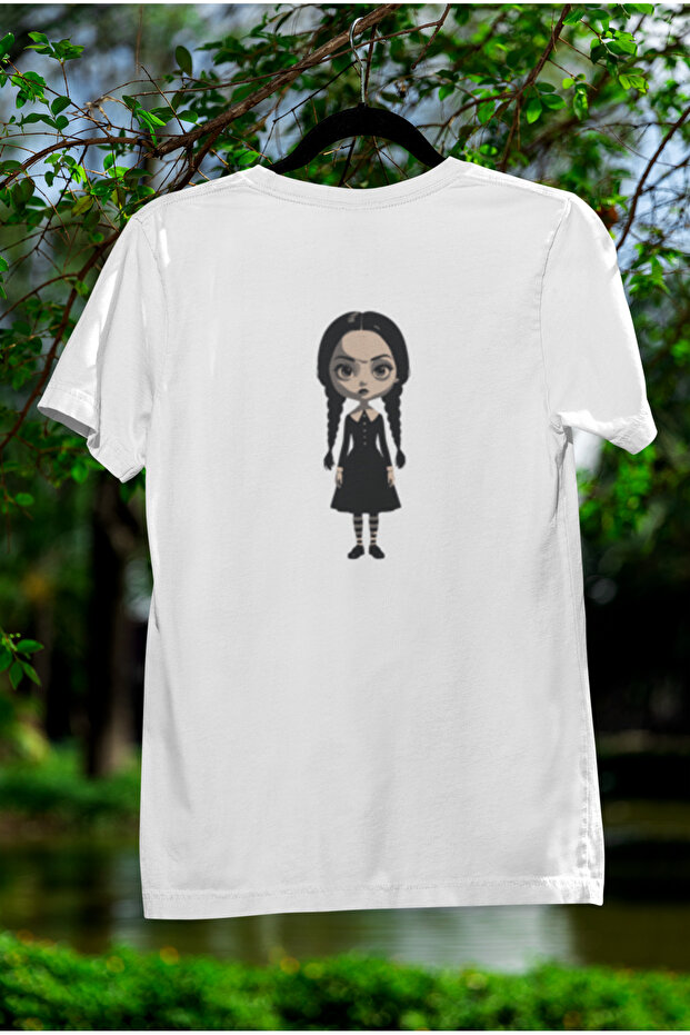 Wednesday Foreign Series Printed Crewneck Cotton Oversize Fit Unisex Short Sleeve Tshirt