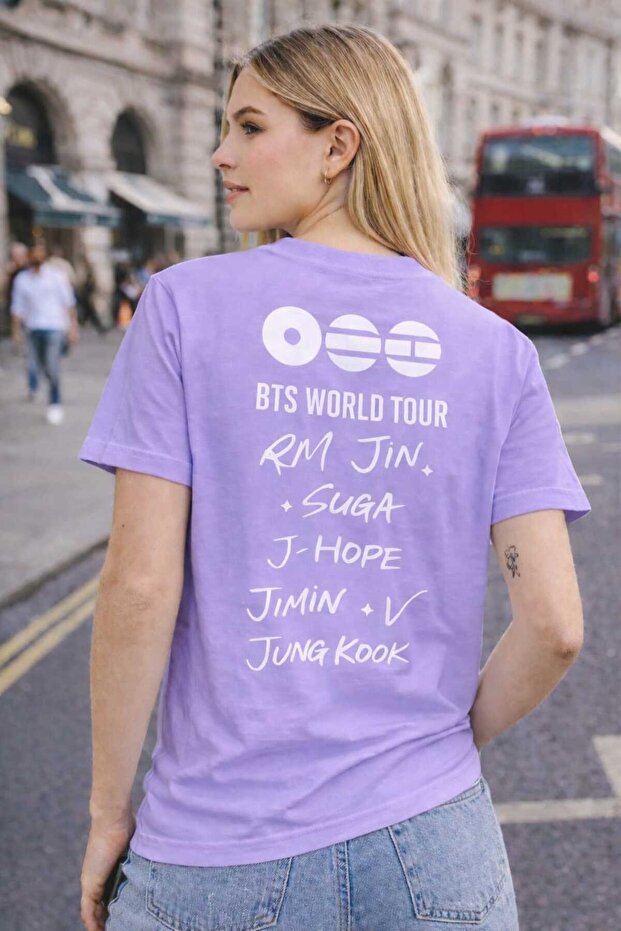 تيشيرت كبير الحجم مطبوع عليه Arirang World Tour BTS