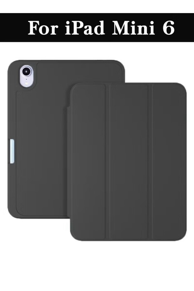 Case for iPad Mini 6 (2021) 8.3" - Silicone Smart Folding Cover with Pencil Holder - Slim & Durable