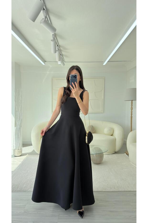 Black Dress with Binding Details