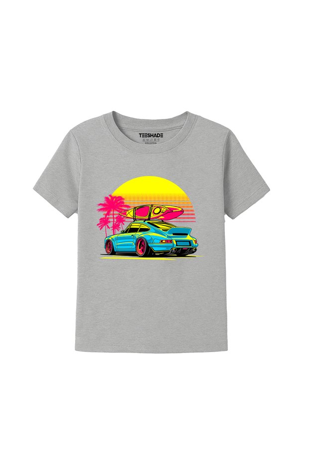 Tokyo Cars T-Shirt for Unisex Kids – 100% Cotton Multiple Colors – Sizes 0-16 Years