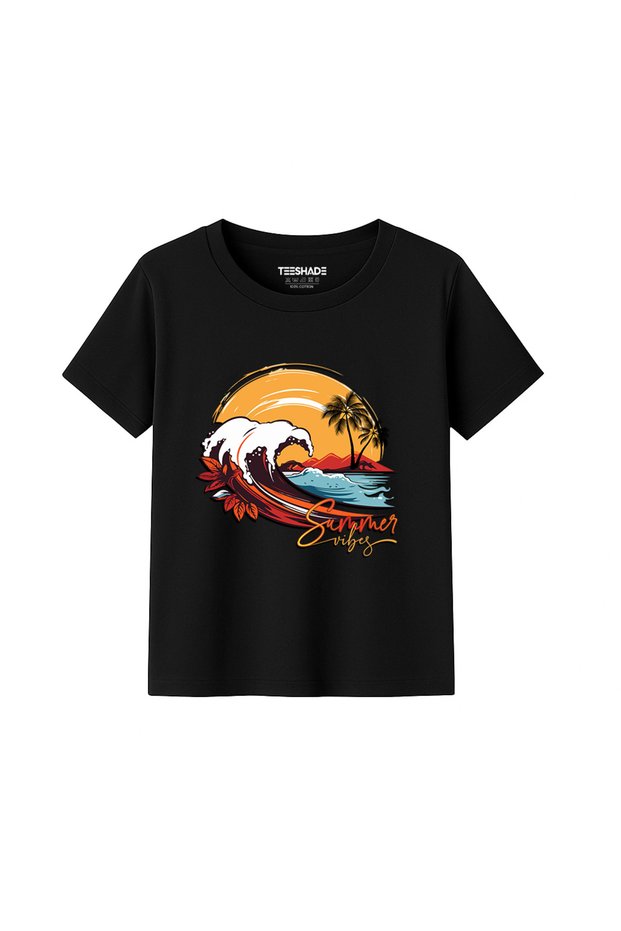 Summer Vibes T-Shirt for Unisex Kids – 100% Cotton Multiple Colors – Sizes 0-16 Years