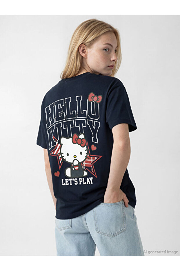 Sparkling Choices from Shining Store Zero Roba Collar Hello Kitty Printed Women's T-Shirt