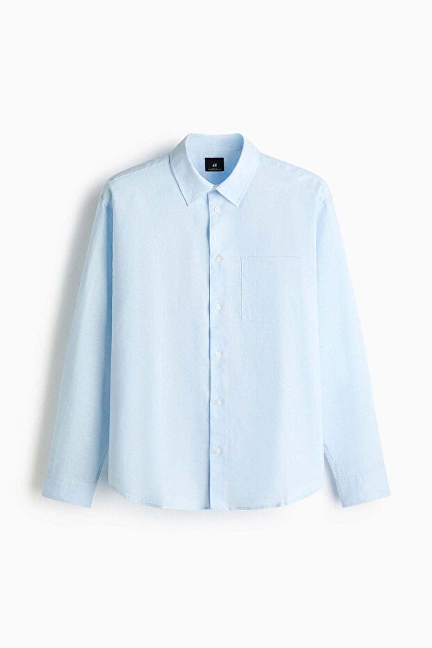 Relaxed Fit Linen-blend shirt