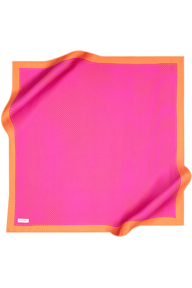 Dark Pink 90X90 Silk Twill Scarf
