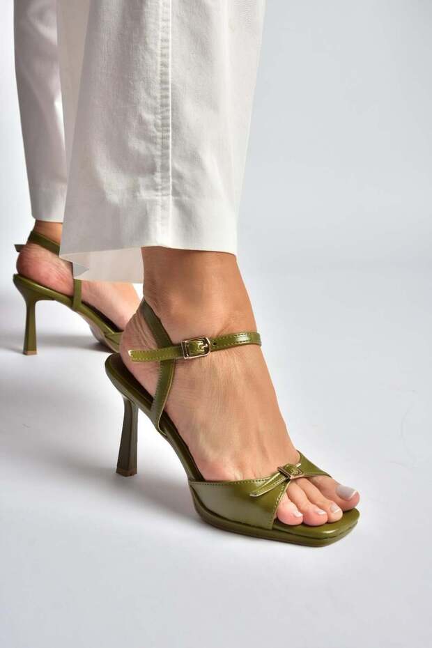Y518710109 Green Thin Heeled Women's Shoes