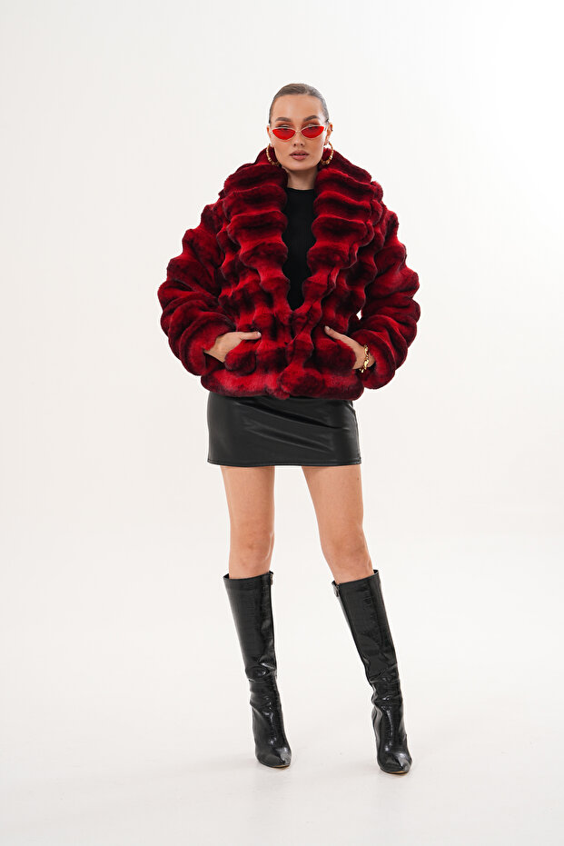 Shawl Collar Patterned Chinese Style Jacket - 1