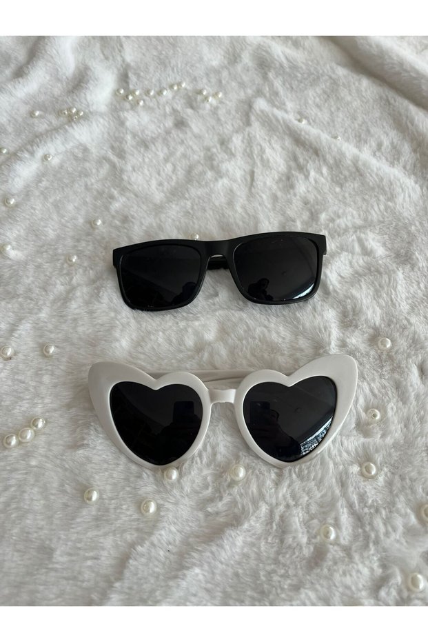 White-Black Bride Groom Glasses Set Party Accessory Wedding Engagement Photo Shoot Bride Groom