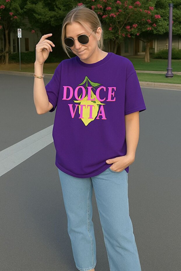 Dolce Vita Printed T-Shirt Oversize Unisex T-Shirt 1Pv5