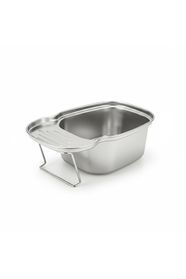Stainless Steel Chrome Finish Strainer (22×13×7 cm)