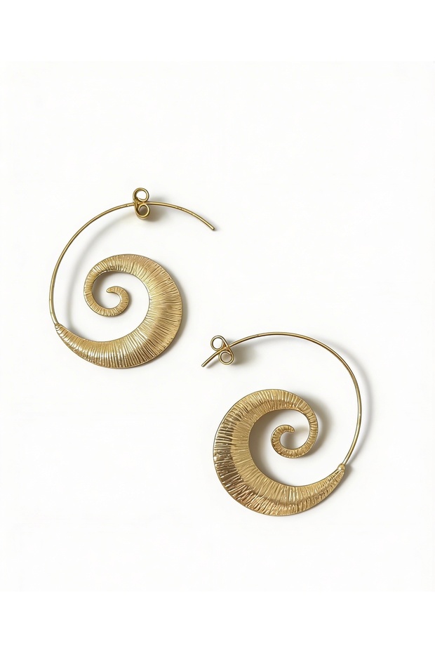 Golden Swirl Earrings