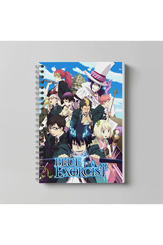 دفتر ملاحظات أنمي Blue Exorcist مقاس A4، 60 ورقة، مطبوع عليه شخصيات بدون خطوط