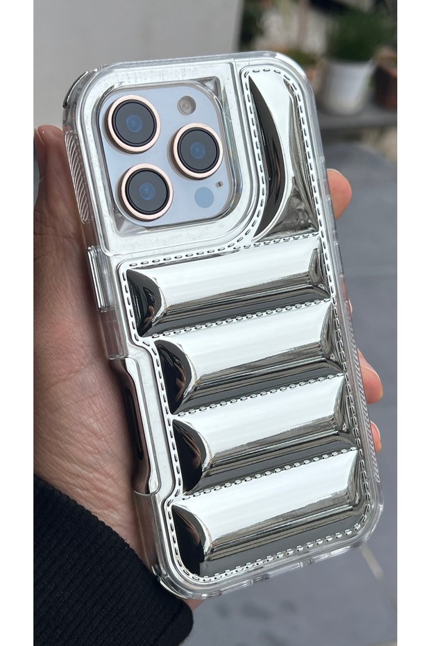 iPhone 14 Pro Compatible - Puffer Şişko Metallic Glossy Cover with Thick Protective Sides Durable Case — Re