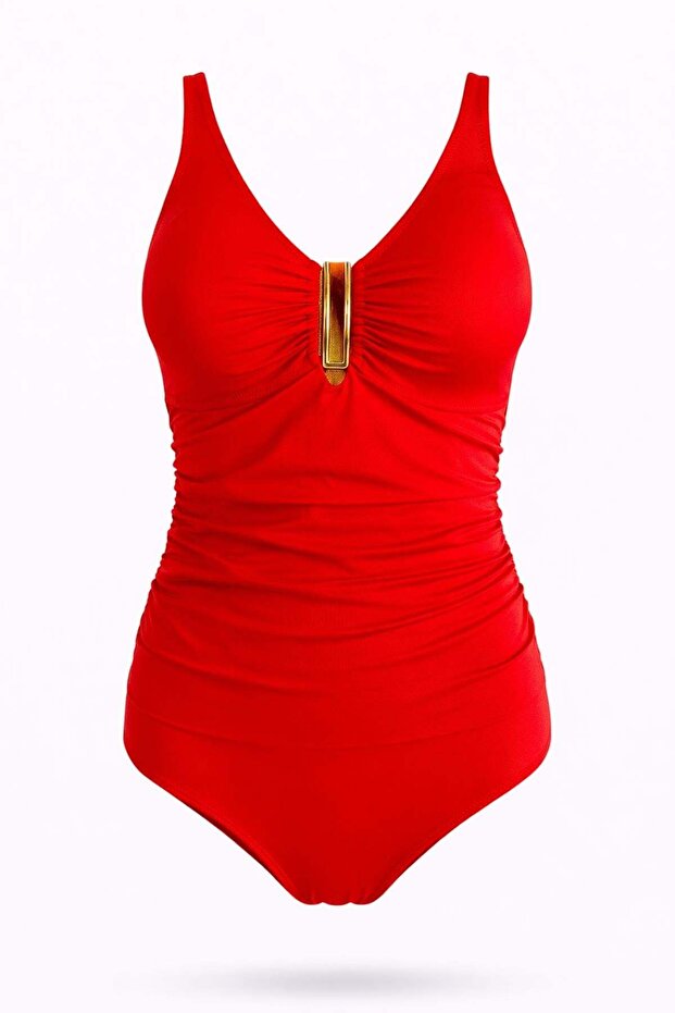 Thick Strap Swimsuit with U Accessory - 2