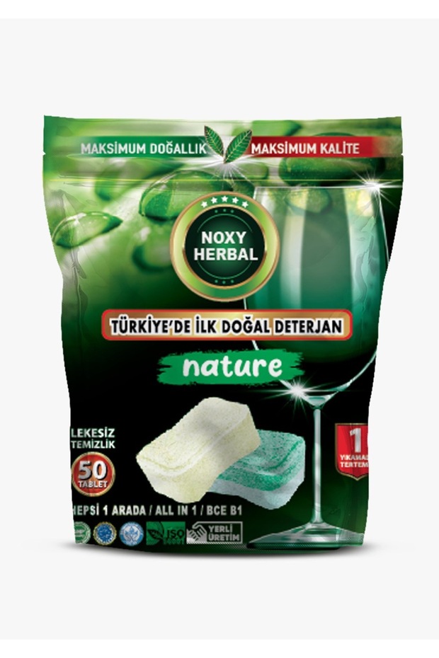 Noxy Herbal Bulaşık makinesi tableti 50 yıkama vegan ürün yerli üretim