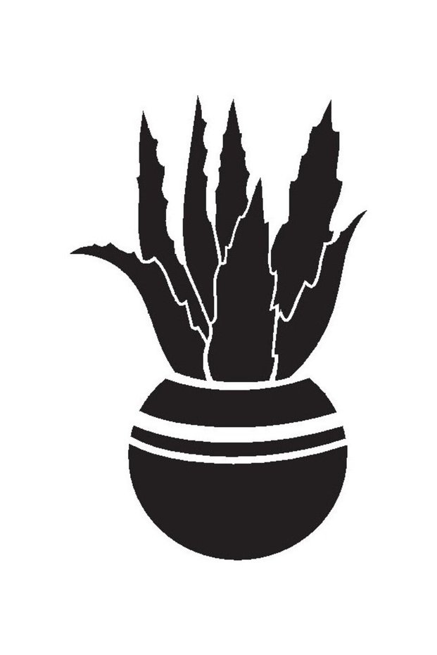 Pot Flower Cactus Auto Motor Laptop Wall Foil Sticker (Type 3) 25x40 Cm