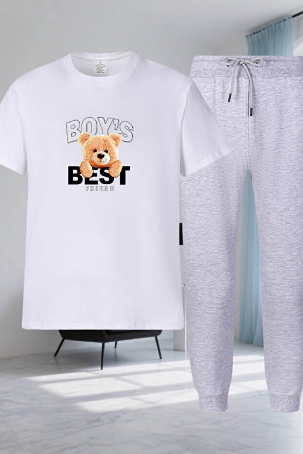 Best oversize t-shirt and pants two-piece set - summer fabric top and bottom set