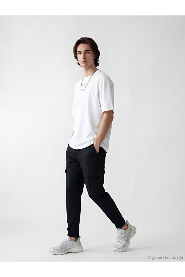 Nevavm Slim Fit Men's Cargo Pants with Difference