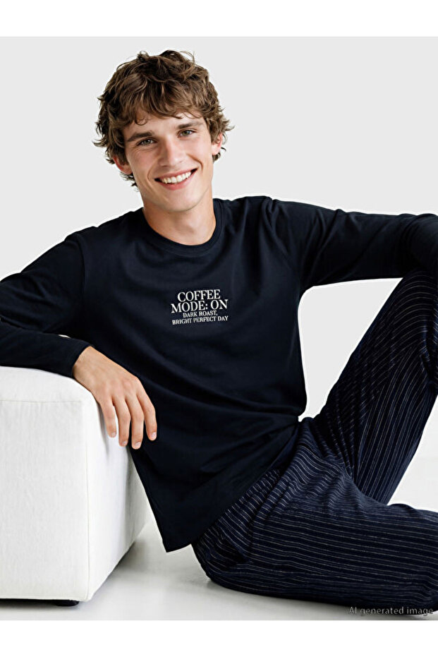 Sparkling Choices from Shining Store Standard Mold Printed Men's Pajama Set