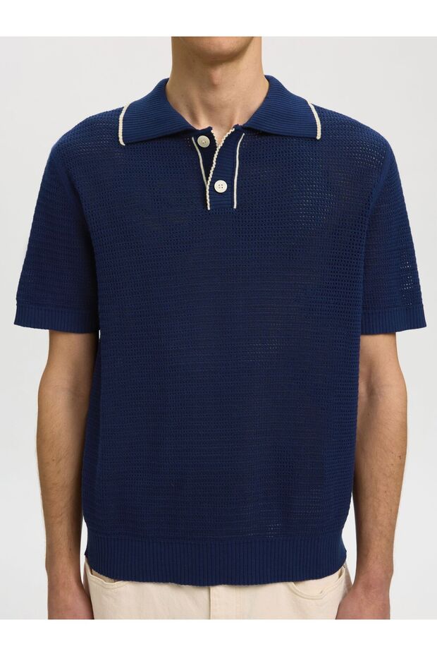 Polohemd aus Strick Kurzarm - 5