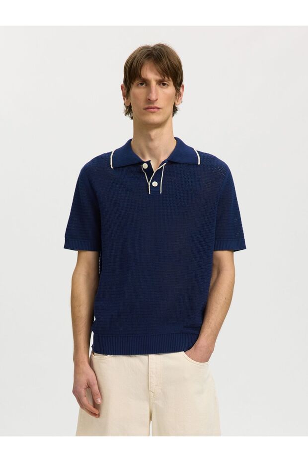 Polohemd aus Strick Kurzarm - 1