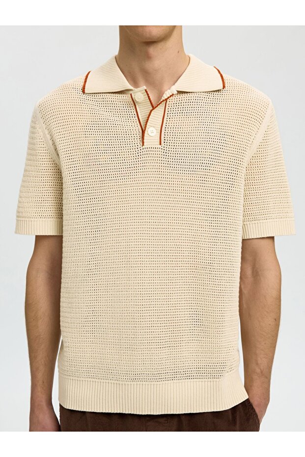 Polohemd aus Strick Kurzarm - 5