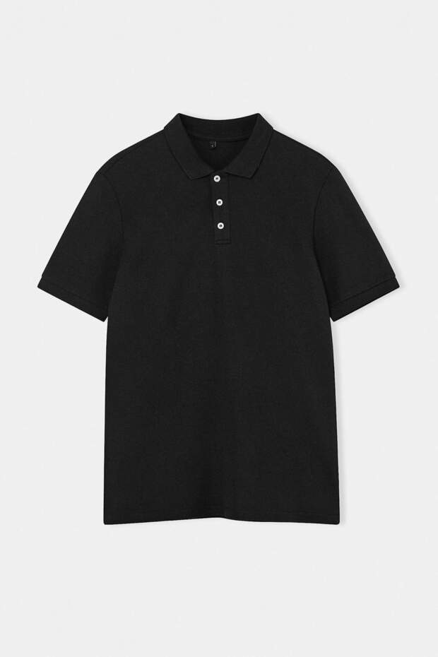 Siyah-Taş 2'li Regular/Normal Kesim %100 Pamuklu Polo Yaka T-shirt TMNSS25PO00022 - 5