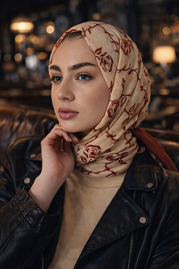شال ملون بنمط مربعات