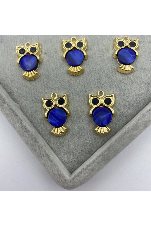 1 Piece of Pearlescent Cobalt Blue Owl Model Pendant