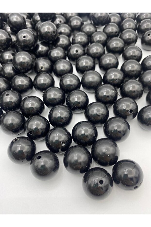 20mm Black Color Plastic Pearl Beads, Beads for Bag and Jewelry Making (250 Gr,~60 Pcs)