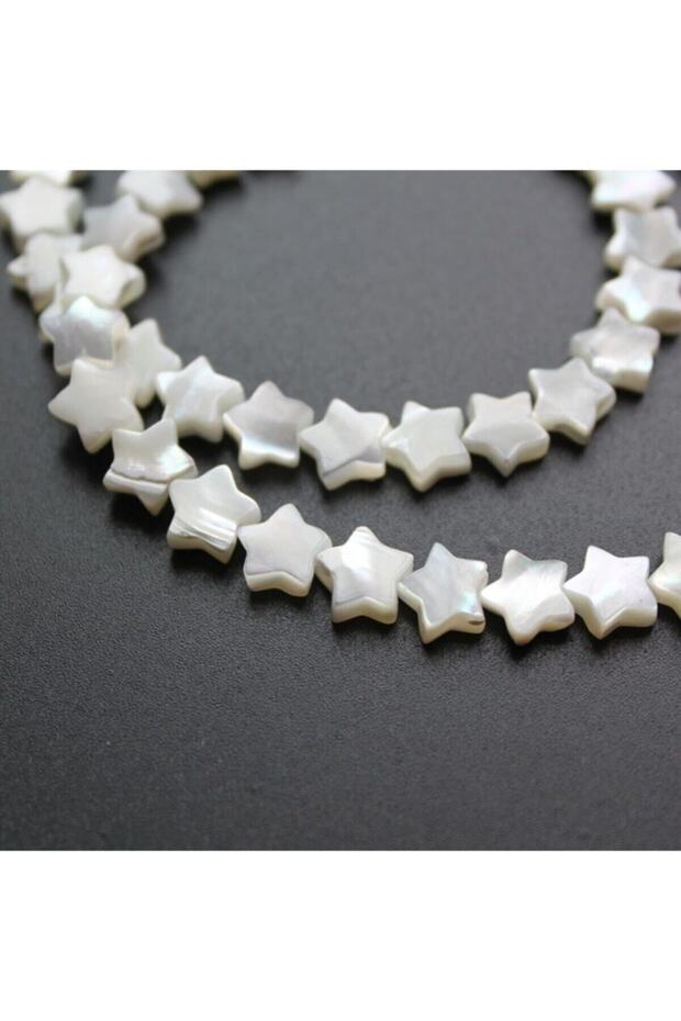 8mm Star Mother of Pearl Stone Array, Star Shaped Natural Stone Mother of Pearl Array
