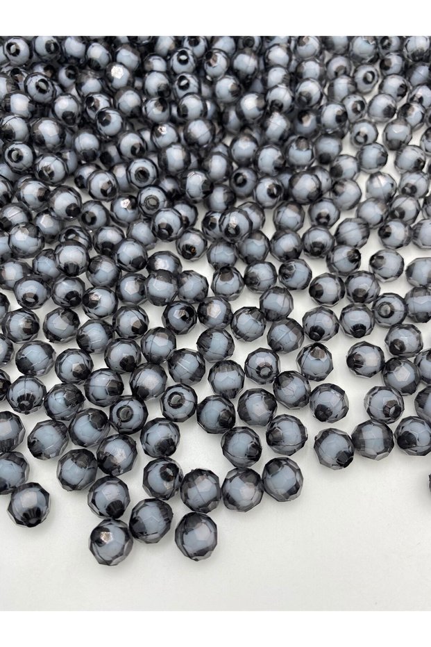 10mm Smoked / Gray Color Acrylic Honeycomb Model Beads with Inside Beads, Jewelry, Bag Beads (100gr, ~200 Pieces)