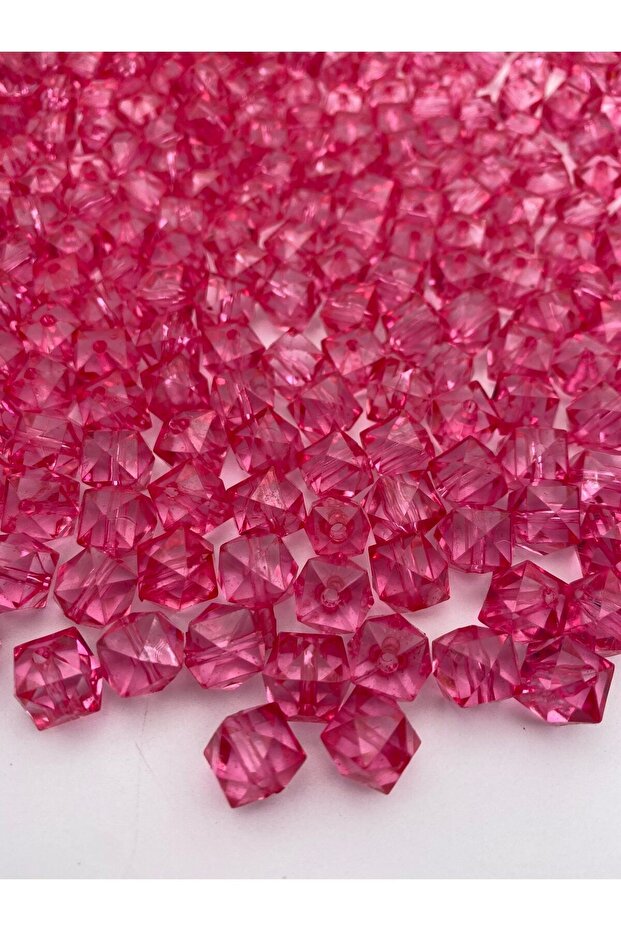 100gr 14mm Fuchsia / Dark Pink Color Cube,cubic Acrylic Beads,jewelry,bag Beads (100gr,~80pcs)