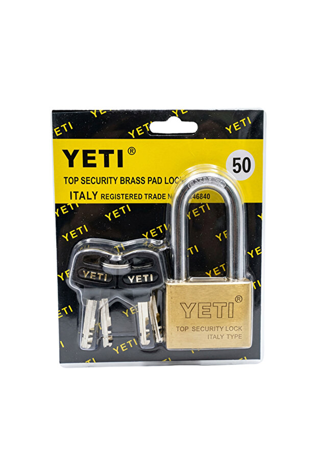 SPSM 50-B"YETI"SQUARE REGULAR PADLOCK 50MM(LONG SHAKLE)