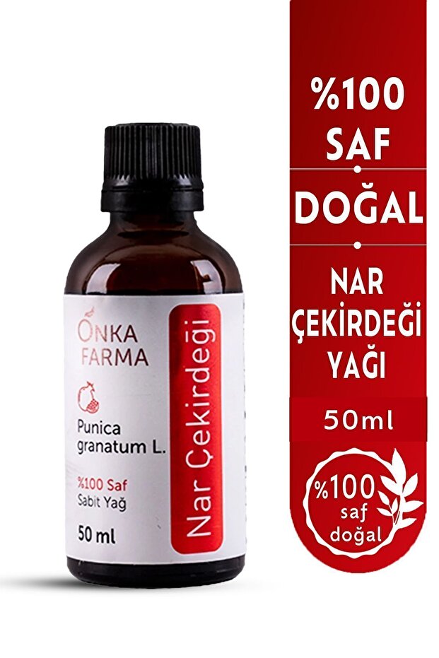 Onka Farma Pomegranate Seed Oil - 100% Pure Pomegranate Seed Oil - Cold Pressed - 50 ml