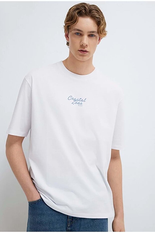M0613290 Printed T-Shirt Men's T-Shirt White
