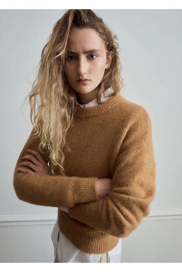 Alpaca Blend Round Neck Sweater