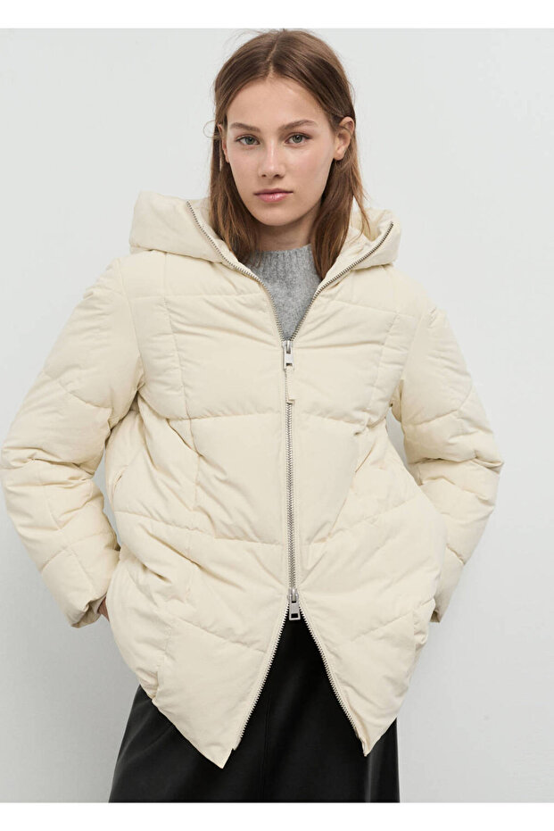 Hooded quilted anorak