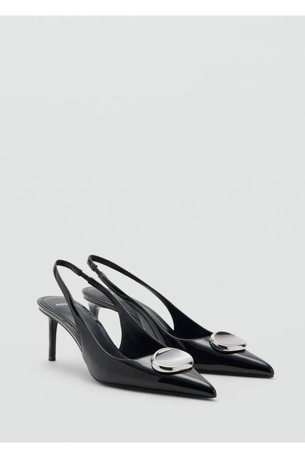 Metallic Detailed Patent Leather High Heels