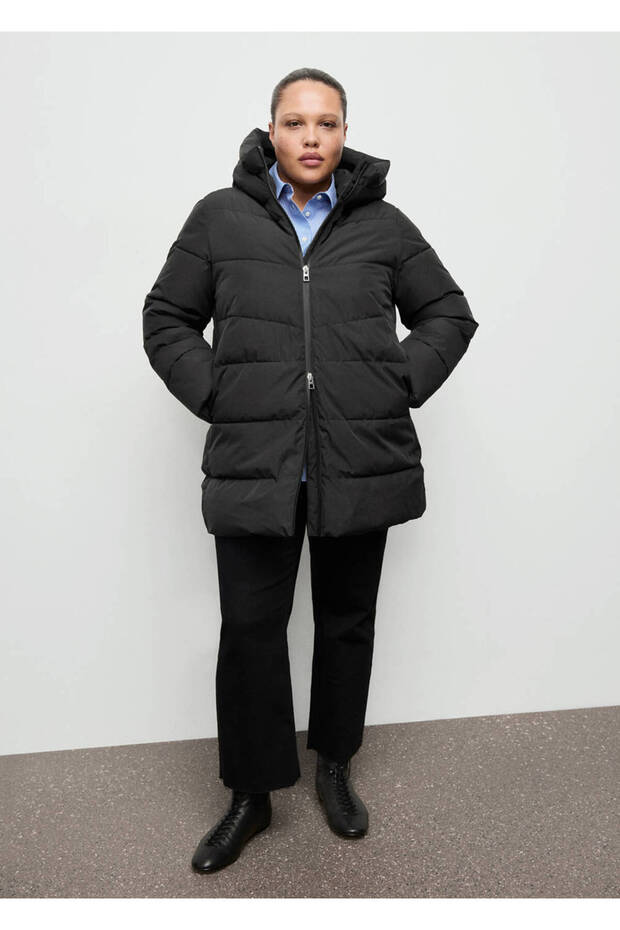 Kapüşonlu kapitone anorak - 8