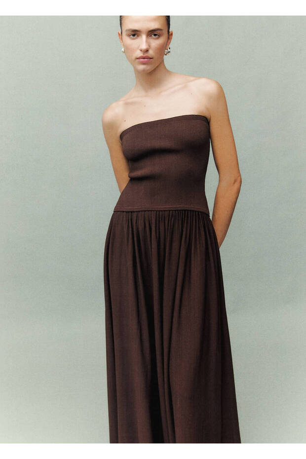 Trägerloses Kleid - 1