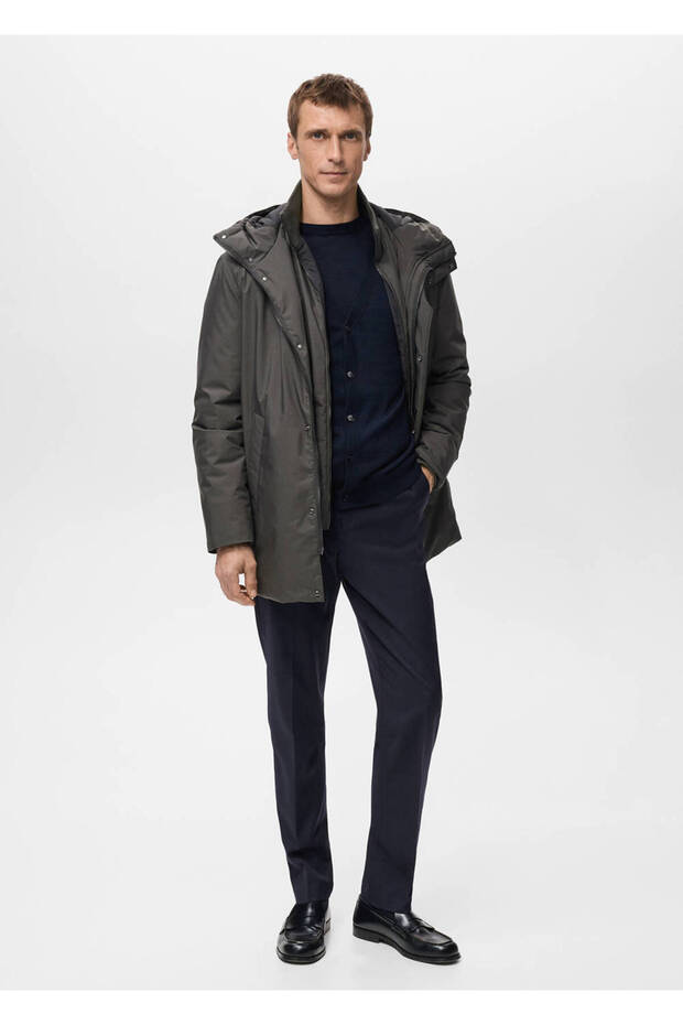 Çıkarılabilir su itici kapitone parka - 2